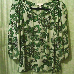 Charter Club Paisley Boat Neck Blouse